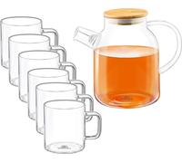 Wilmax set de théières & tasses, 6 tasses & 1 théière, WL-888811/A-888607/A6