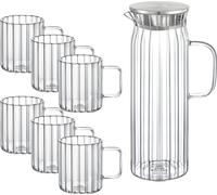 Wilmax set de verres & carafes, 6 tasses & 1 carafe, WL-888220/A-888617/A6