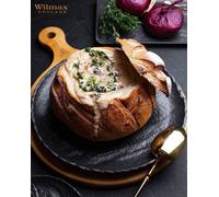 Wilmax SLEATSTONE Assiette en porcelaine noire ronde 23 cm WL-661125/A