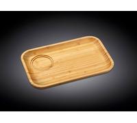 Wilmax soucoupe en bambou, rectangulaire, 28 x 17,5 cm - WL-771126/A
