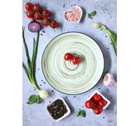 Wilmax Spiral Assiette Pistache 25 cm -Pour une décoration de table élégante - WL-669114/A