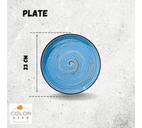 Wilmax Spiral Assiette set de 2 23 cm Bleu - WL-669619/A2