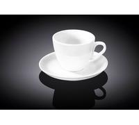 Wilmax Tasse à café avec soucoupe 75 ml - Design classique - WL-993173/AB