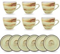 Wilmax tasse à café & soucoupe, 75 ml, ColorBoom, couleur pistache WL-669133/AB6