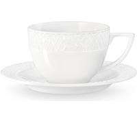 Wilmax tasse à thé & soucoupe, 240 ml, blanc - WL-880101404/AB