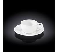 Wilmax Tasses à café & soucoupes Set, 2 pièces, 100 ml Porcelaine WL-993002/2C