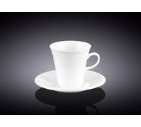 Wilmax Tasses à café & soucoupes Set 2 pièces 160 ml Porcelaine WL-993005/2C