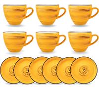 Wilmax tasses à café & soucoupes Set avec 6 pièces WL-669435/AB6