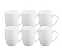 Wilmax - Tasses à thé et à café - Lot de 6-460 ml - Tasses à café en porcelaine - Lot pour thé, cappuccino - porcelaine - Blanc
