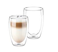 Wilmax - Verres thermiques double paroi - Verres à café - 500 ml - Lot de 2 - Verres à latte macchiato double paroi - Verres à cocktail - Verres à thé - Tasses à cappuccino, Tasses à café