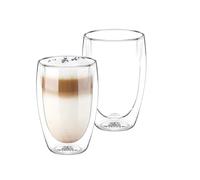 Wilmax - Verres thermiques - Verres à double paroi Latte Macchiato - 400 ml - Lot de 2 - Tasses à cappuccino - Verres à boire - Verres à café - Tasse à café glacé - Verres à eau