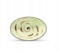 Wilmax WL-669140/A Bol ovale en porcelaine, pistache - Longueur : 25 cm - Largeur : 16,5 cm - Hauteur : 6 cm