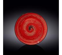 Wilmax WL-669214/A Assiette ronde en porcelaine Rouge Diamètre 25,5 cm