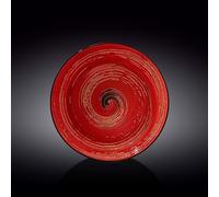 Wilmax WL-669227A Plateau profond en porcelaine Rouge Diamètre 25,5 cm Capacité 350 ml