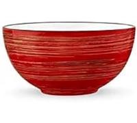 Wilmax WL-669230/A Bol en porcelaine, rouge, diamètre : 14 cm, capacité : 600 ml