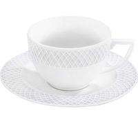 Wilmax WL-880105/AB Set de tasses à thé et soucoupe en porcelaine Blanc Capacité 240 ml