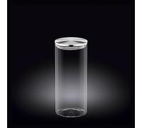 Wilmax WL-888517/A Boîte de conservation en verre borosilicate avec couvercle en acier inoxydable Capacité 1500 ml