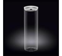 Wilmax WL-888520/A Boîte de conservation en verre borosilicate avec couvercle en acier inoxydable Capacité 2000 ml