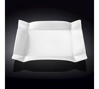 Wilmax WL-991233/A Plaque carrée en porcelaine Blanc 29 cm x 29 cm