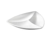 Wilmax WL-992585/A Bol triangulaire divisé en porcelaine Blanc 24 cm
