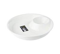 Wilmax WL-992658/A Plaque ronde en porcelaine Blanc 25,5 cm