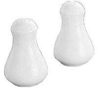 Wilmax Wl-996066/Sp Lot de 4 salière et poivrière en porcelaine blanche | Passe au lave-vaisselle, facile à nettoyer | Porcelaine anglaise fine