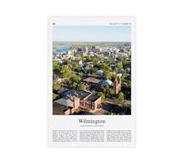 Wilmington Impression couleur de Wilmington - Véritable photo de voyage - Cadeau - Caroline du Nord, États-Unis, États-Unis - Art mural - Impression sur toile sans cadre - 30,5 x 2,5 cm