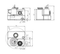 Wilo Wilo Station de relevage DrainLift SANI -M. 12/T540/4C-CEE, S1, 400 V, 50 Hz Quantité:1