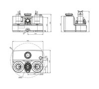 Wilo Wilo Station de relevage eaux usées DrainLift SANI-L. 12/T540/1-CEE, S3 - 10 %, 400 V, 50 Hz Quantité:1