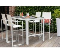 Wilsa Garden Salon de Jardin en Aluminium Star : Bar + 4 Fauteuils - 00604070