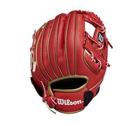 Wilson A200 EZ Catch Gant T-Ball Mixte Adolescent, Rouge/doré métallique, 22,8 cm (9")