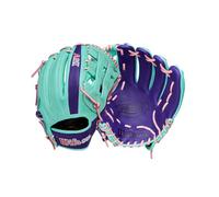 Wilson A2K DW5 Gants de Baseball d'hiver 2025 30,5 cm Main Droite Vert écume de mer/Violet/Rose