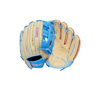 Wilson A450 Baseball Gloves Gant Unisexe, Blond/Bleu Froid/Rouge, 12"