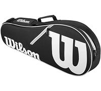 Wilson - Advantage triple bag - Sac raquette de tennis, Noir - Noir/Blanc, 71 x 22.5 x 29 cm