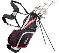 Wilson Amazon Exclusive Golf WGG157552 Set de Golf Homme Noir Gris Rouge avec Manches Graphite