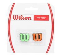 Wilson Anti-Vibrateurs avec Logo pour Raquette, Pro Feel, Lot de 2, Vert/Orange, WRZ538700