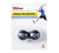 Wilson Balles de squash Staff – Point Jaune Noir – Lot de 2