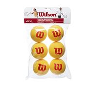 WILSON Balles de Tennis Starter Foam, Paquet de 6, Jaune/Rouge, pour les Enfants, WRZ259300