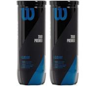 WILSON Balles de Tennis Tour Premier, Boîte de 3, pour Tous Les Revêtements, Jaune, WRT109400 (Lot de 2)