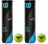WILSON Balles de Tennis Tour Premier, Boîte de 4, pour Tous Les Revêtements, Jaune, WRT119400 (Lot de 2)
