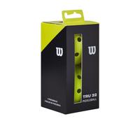 Wilson Balles TRU 32, Pack de 2, Balles de pickleball, 32 trous, Volume régulier, jaune