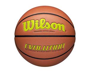 Wilson Ballon de Basket-Ball Evolution 295 Game Ball, Cuir mélangé, Basket-Ball en intérieur