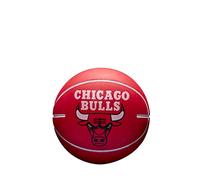 Wilson Ballon de Basket, Chicago Bulls, Miami Heat, Extérieur et Hall de Sport, Taille : Junior, Noir/Rouge