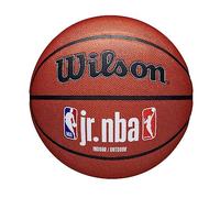 Wilson Ballon de Basket, Jr. NBA Family, Extérieur et Hall de Sport, PureFeel Cover, Taille: 6, Blanc/Brun