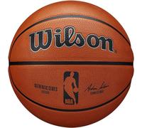 Wilson Ballon de Basket, NBA AUTHENTIC SERIES, Extérieur, Caoutchouc gommeux, Taille : 6, Brun