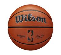 WILSON Ballon de Basket, NBA Authentic Series, Extérieur, Caoutchouc gommeux, Taille : 7, Brun