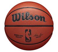 Wilson Ballon de basket NBA Authentic Series - intérieur/extérieur, cuir mixte, taille 7, brun