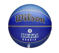 Wilson Ballon de basket NBA Luka Doncic Dallas Mavericks Extérieur/Intérieur Bleu Taille 7