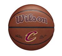 Wilson Ballon de Basket, NBA Team Alliance, Cleveland Cavaliers, Extérieur et Hall de Sport, Revêtement PureFeel, Taille : 7, Brun