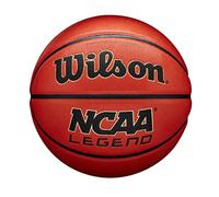 Wilson Ballon de basket NCAA Legend Cuir Extérieur et Hall de Sport Taille 6 Orange/Noir